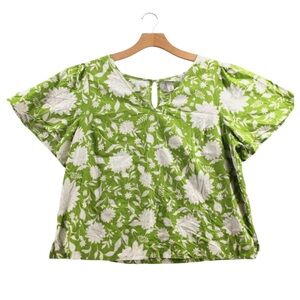 Floral Green Women's Top